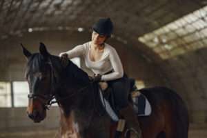 elegant-girl-farm-wiith-horse